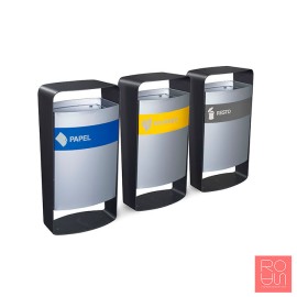 Paperera per reciclatge exterior model Màlaga